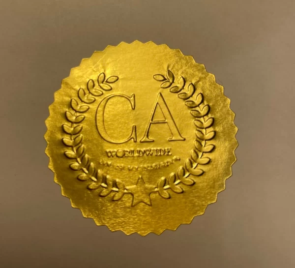 Gold Embossing Wafer Course Accreditation Over 12 Industries